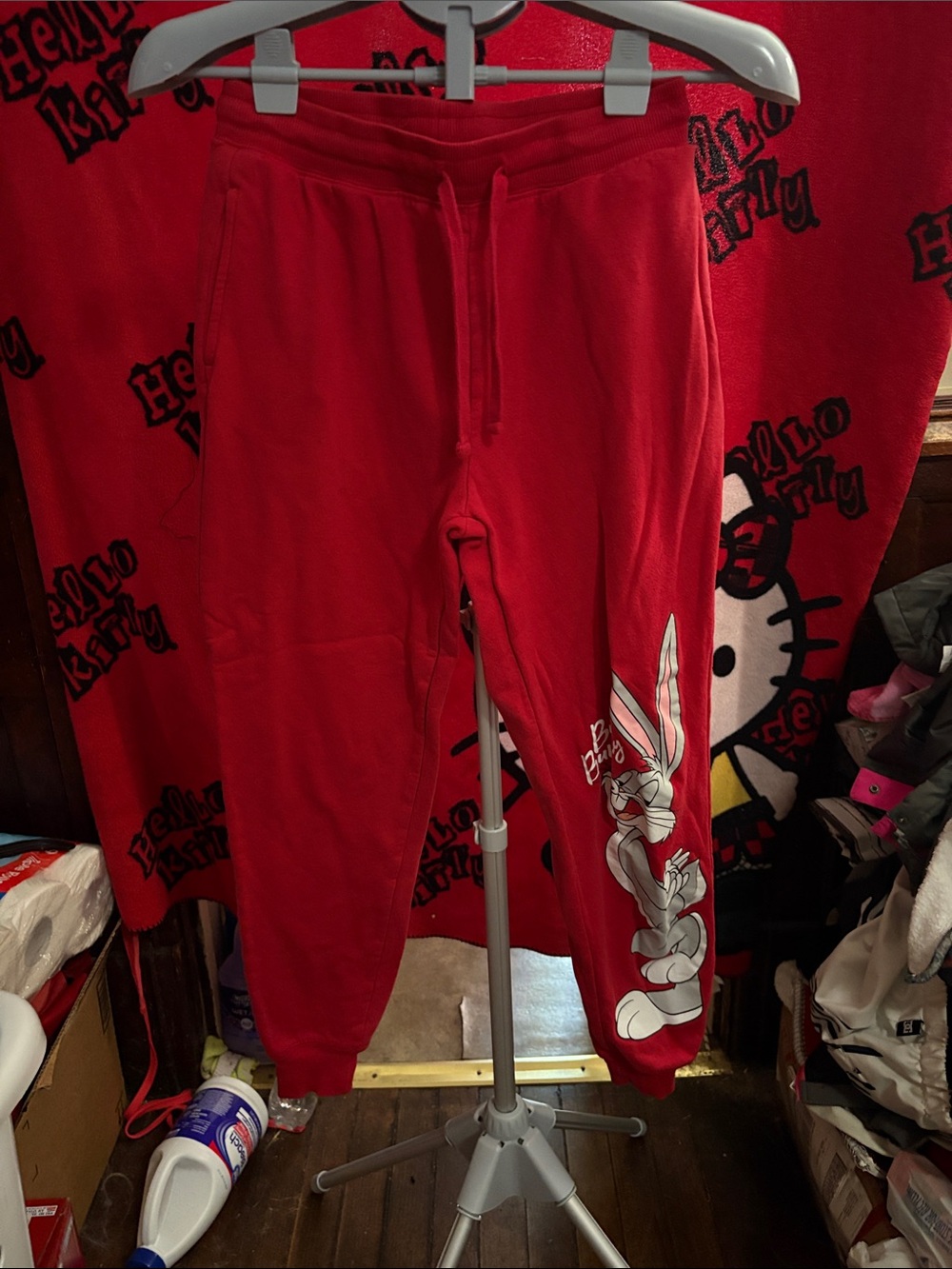 Jrs Red Bugs Bunny Graphic Sweatpants
